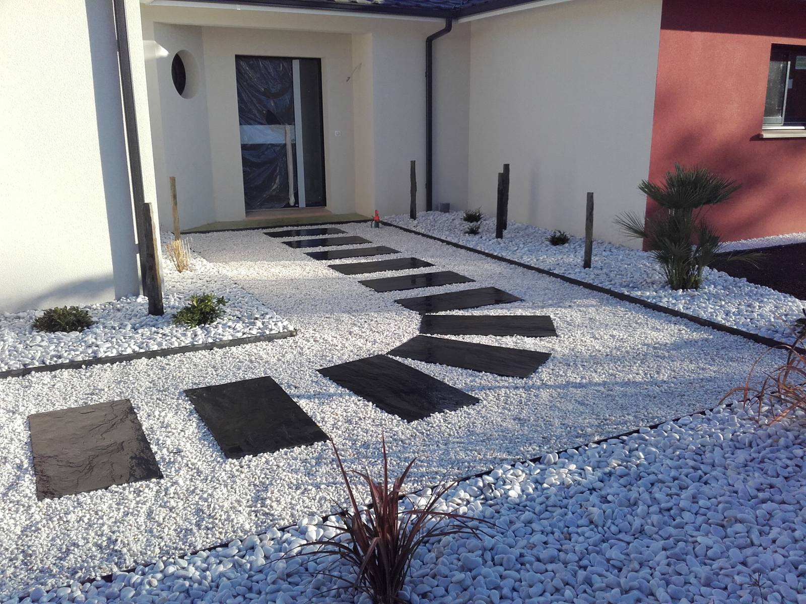Création d'un jardin minérale dans le médoc