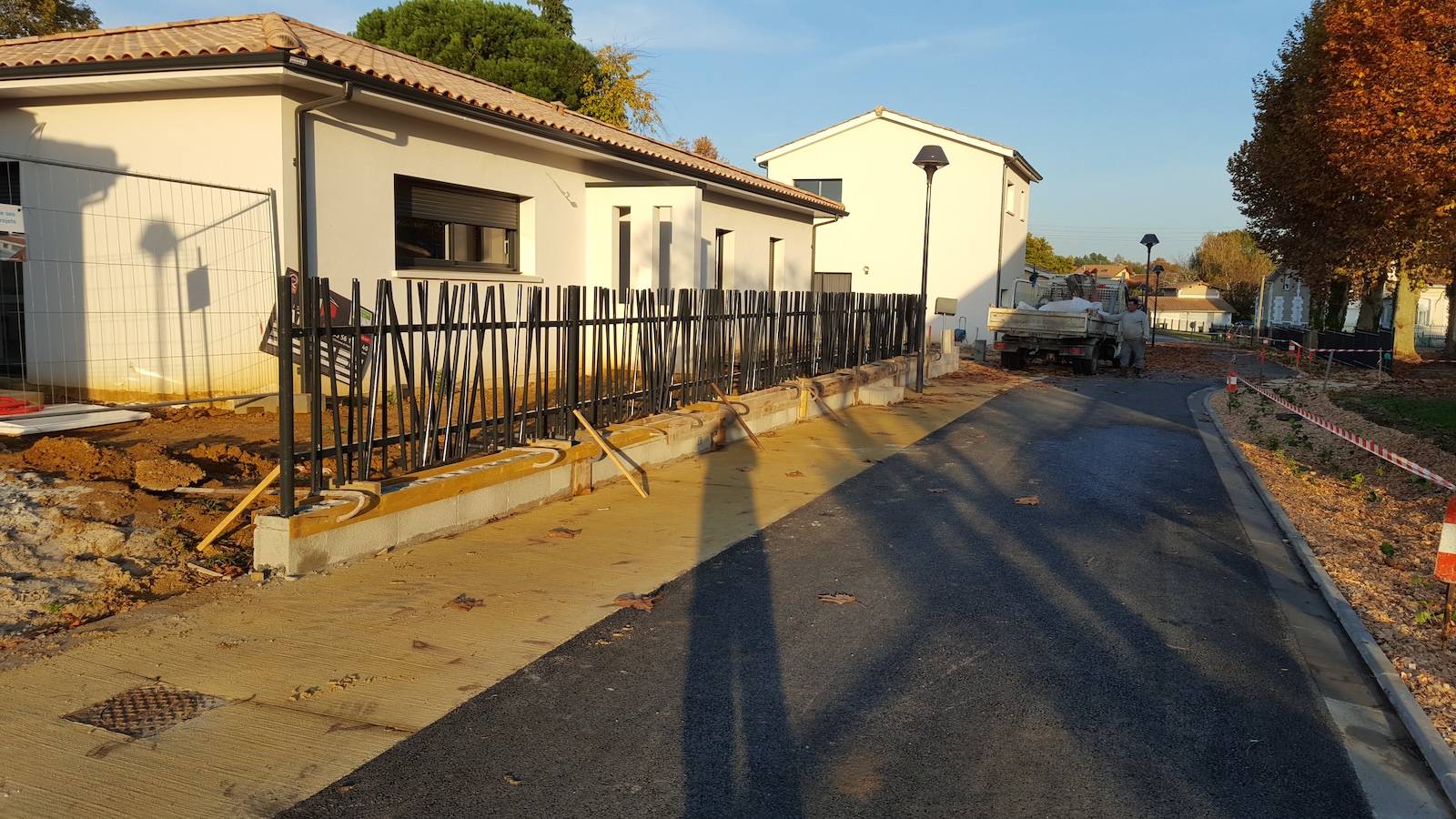 Cloture type bambou en acier galvanisé 