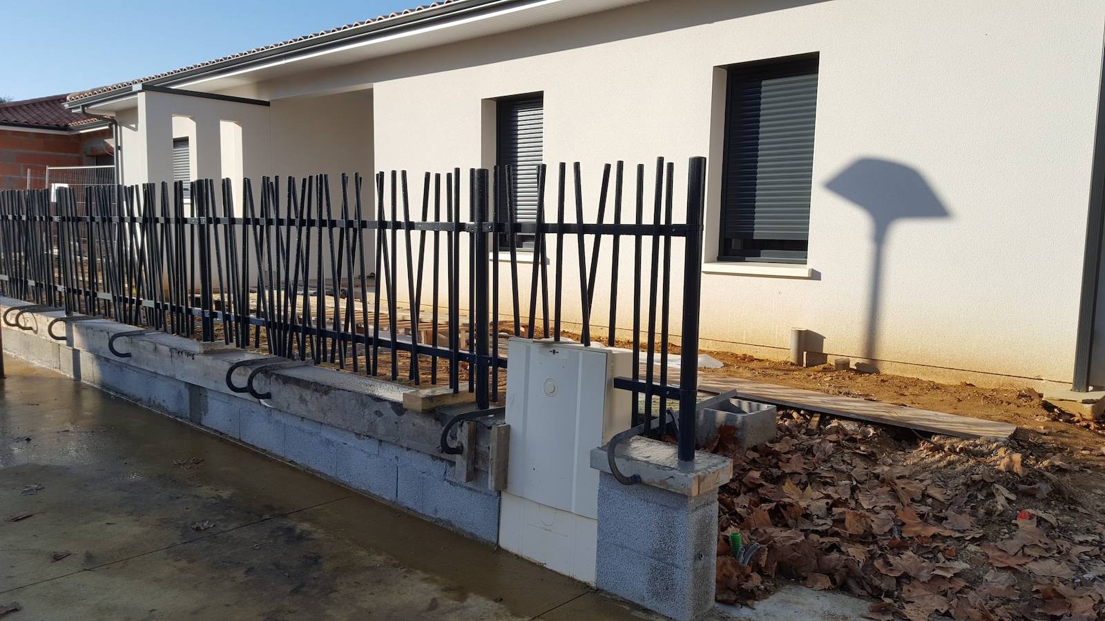 Cloture type bambou en acier galvanisé 