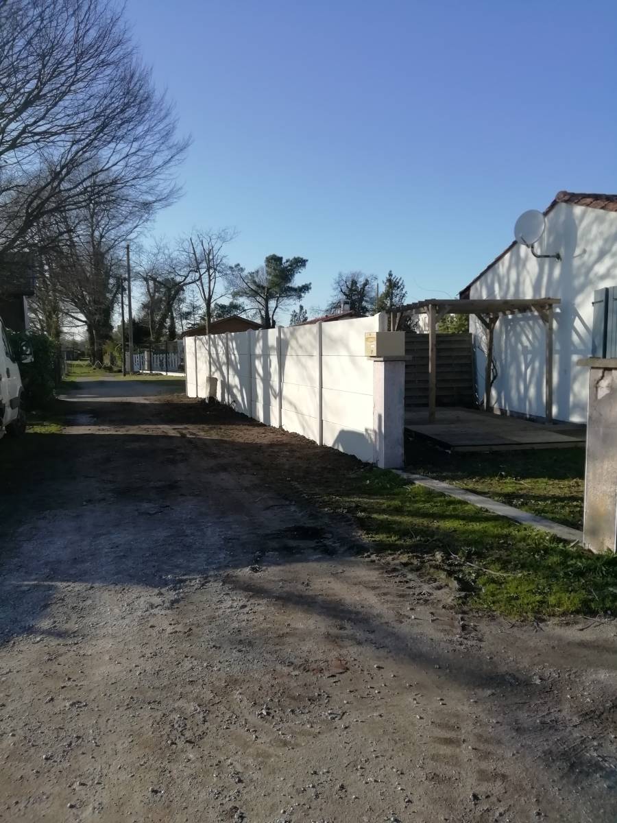 Cloture plaque béton ton pierre