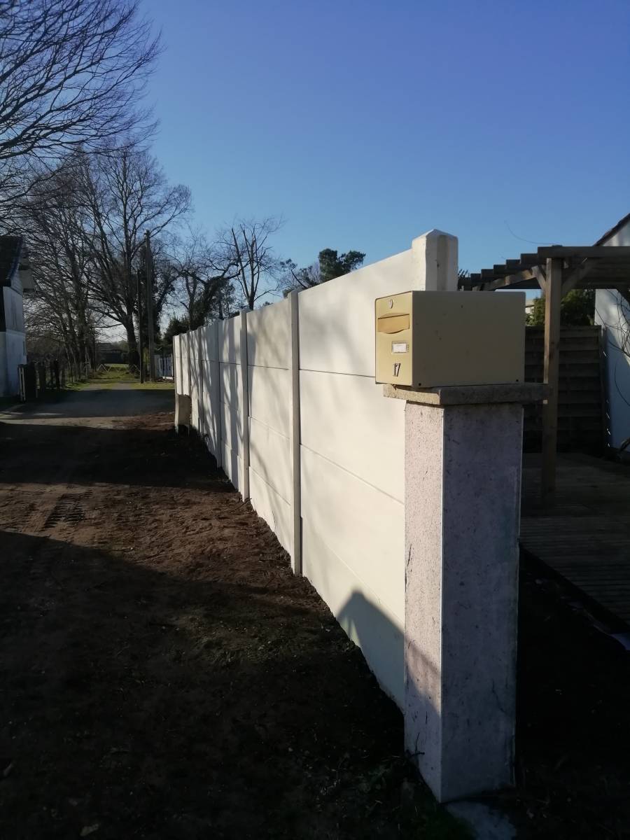 Cloture plaque béton ton pierre