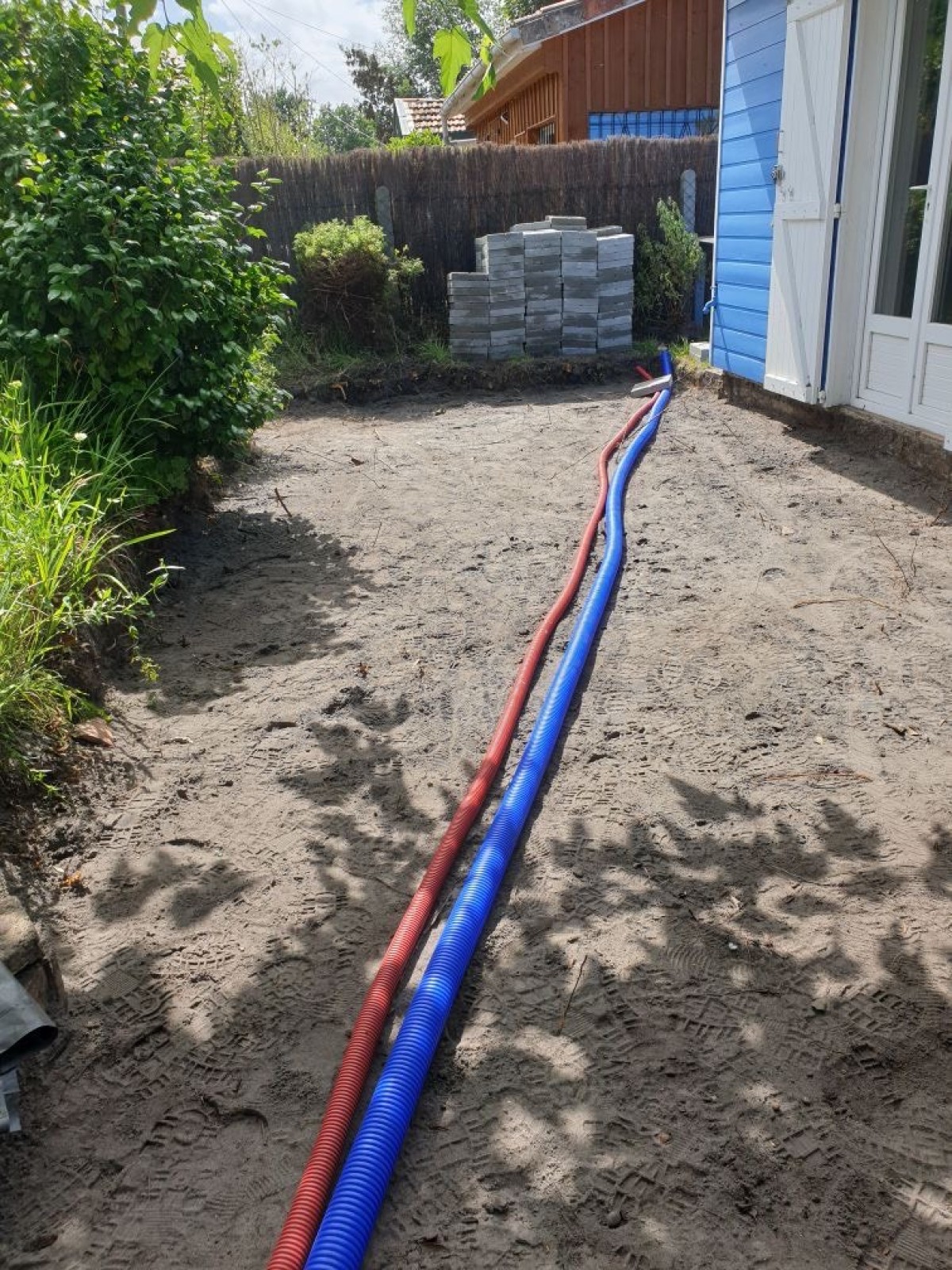 Terrasse bois sur lambourde en bois type ITAUBA à Hourtin port (33)