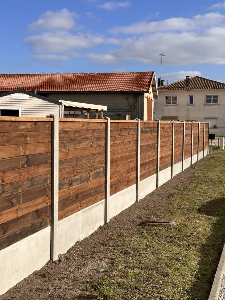 Clôture pleine bois occultante à 100%