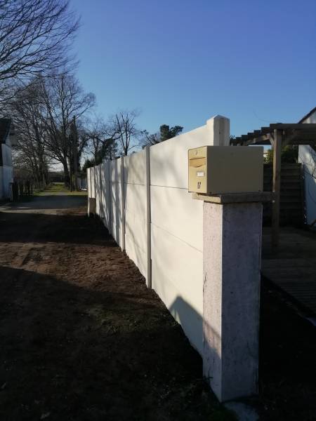 Cloture plaque béton ton pierre