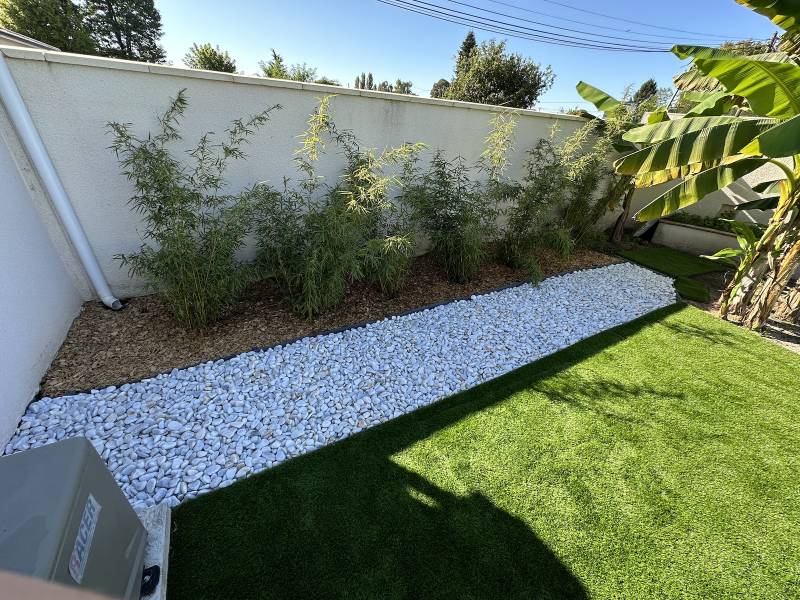 Création d'un Jardin en gazon synthétique à Lesparre chez un particulier à Lesparre !
