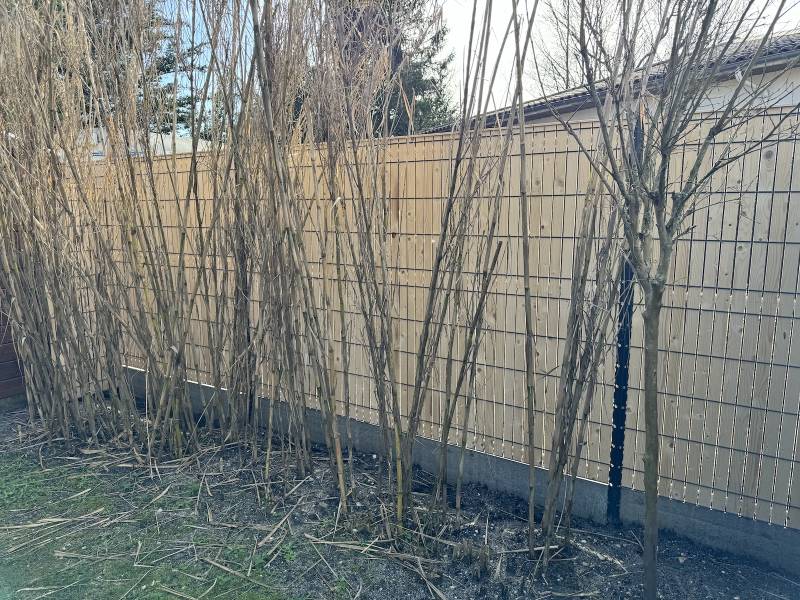 Cloture rigide avec occultation bois à Hourtin !