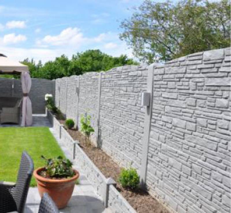 Clôture dalle décorative